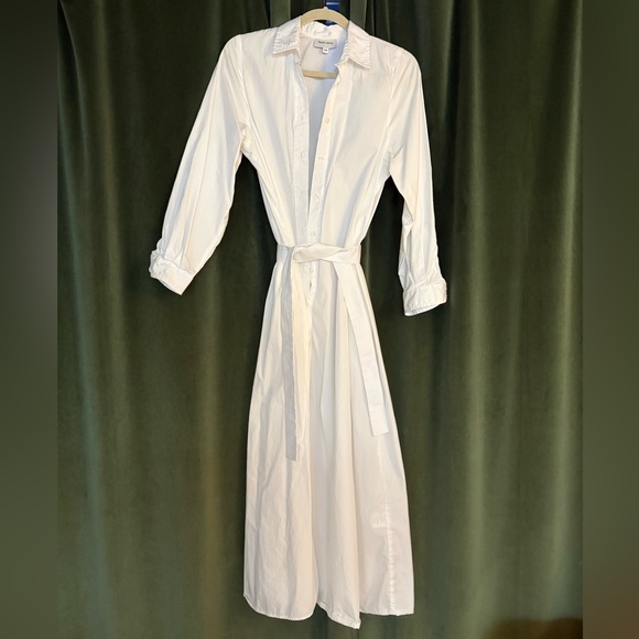 Eleanor Leftwich White Shirt Dress Size XS
